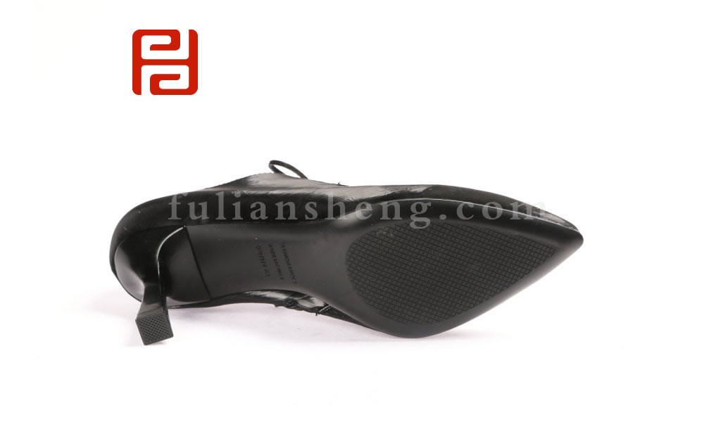 jucaikcp春款单鞋黑色高跟鞋百搭休闲鞋工作通勤细跟女鞋子图片