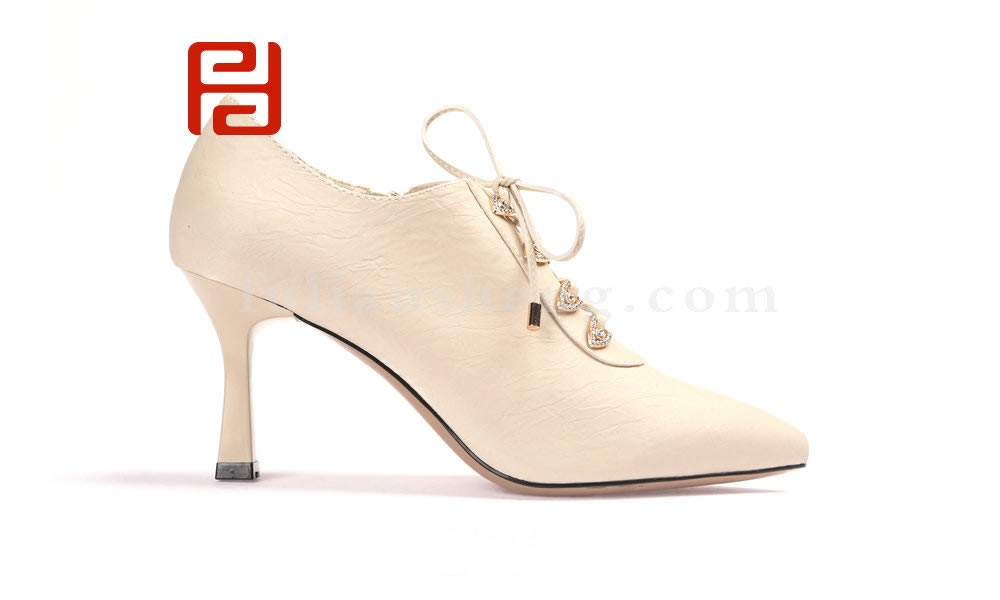 jucaikcp春款单鞋黑色高跟鞋百搭休闲鞋工作通勤细跟女鞋子图片