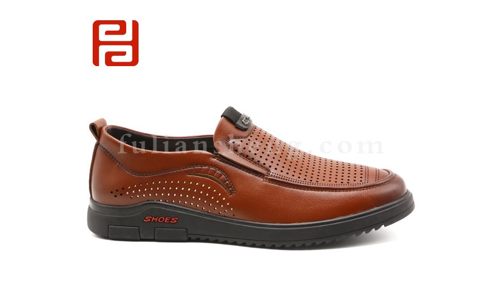 jucaikcp商务男凉鞋 清凉大孔透气防水男鞋图片