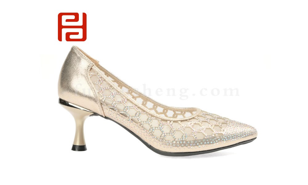 jucaikcp套脚高跟女鞋单鞋 一脚蹬尖头流光彩钻高跟女鞋图片