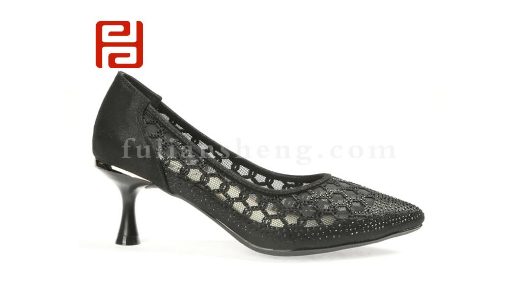 jucaikcp套脚高跟女鞋单鞋 一脚蹬尖头流光彩钻高跟女鞋图片