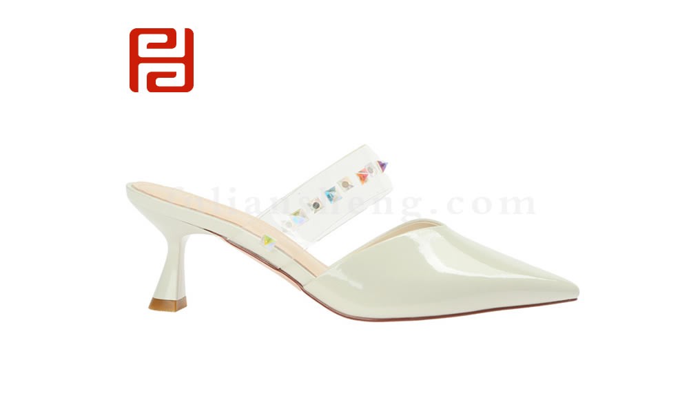 jucaikcp夏女外穿一字带女鞋 时尚中跟性感凉拖鞋图片