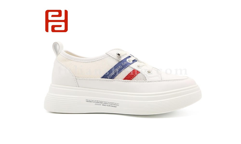 jucaikcp厚底小白鞋女鞋 夏季新款薄款网面鞋松糕鞋图片