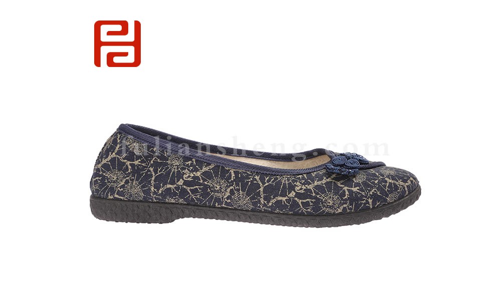 jucaikcp老北京布鞋春夏浅口民族风玉兰碎花女单鞋图片