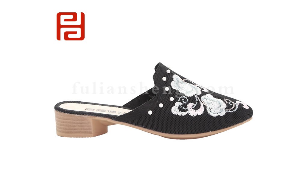jucaikcp民族风绣花女拖鞋老北京布鞋正品女鞋女凉鞋图片