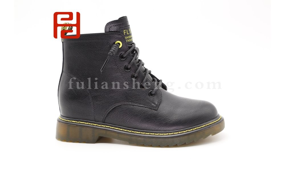 jucaikcp休闲短靴系带高帮马丁靴沙漠靴棉麻女鞋图片