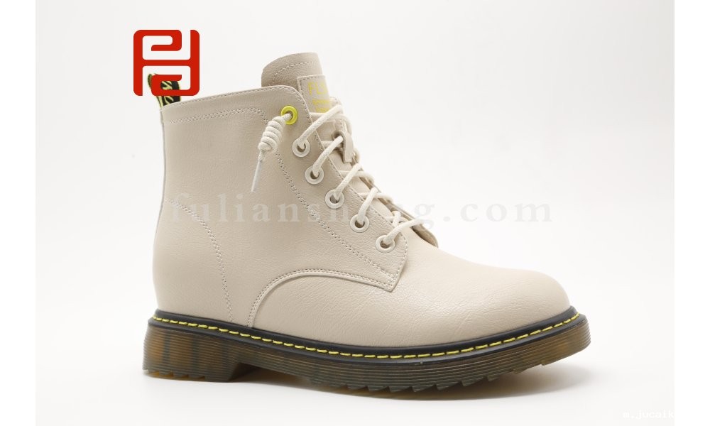 jucaikcp休闲短靴系带高帮马丁靴沙漠靴棉麻女鞋图片