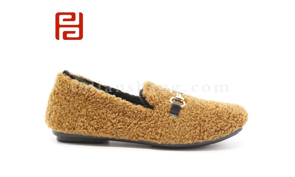 jucaikcp休闲鞋女2020秋冬毛毛鞋女外穿懒人保暖软底透气鞋子图片