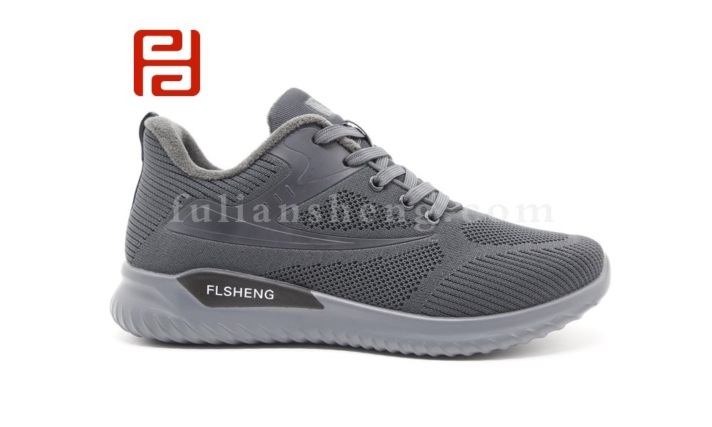 jucaikcp2020冬季新款男保暖舒适轻便漫步鞋飞织运动鞋图片