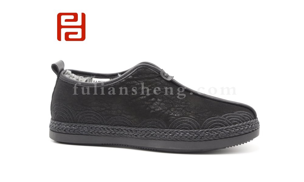 jucaikcp老北京布鞋2020冬季新款男保暖中国风一脚蹬休闲鞋图片