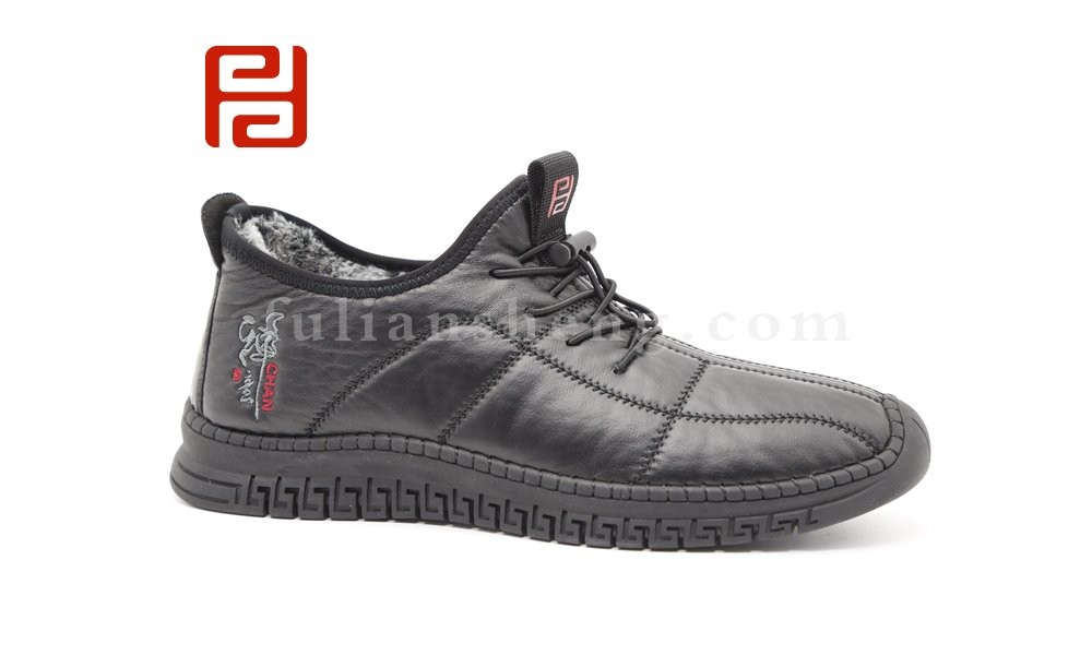 jucaikcp休闲鞋男鞋2020冬季新款男保暖舒适休闲手缝鞋图片