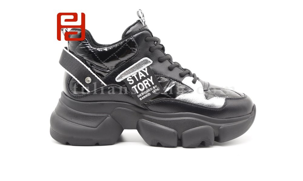 jucaikcp休闲鞋2020冬时尚运动百搭厚底显高牛皮老爹鞋图片