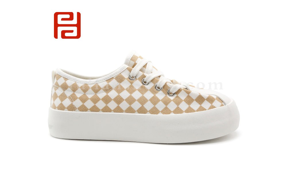 jucaikcp夏季女鞋板鞋自由撞色棋盘格厚底舒适透气鞋子