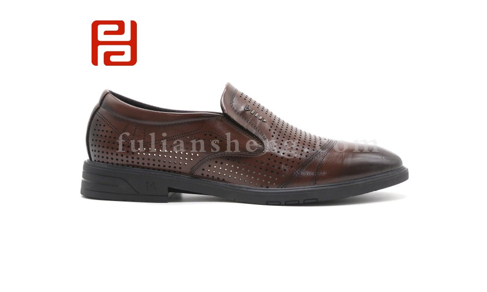 jucaikcp夏季商务男鞋正装带孔透气工作鞋