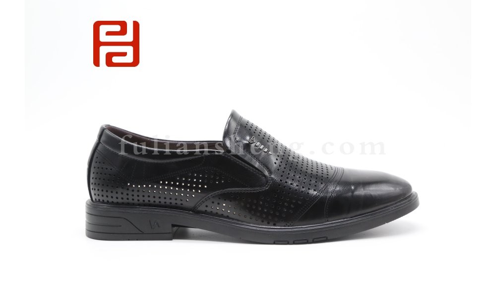 jucaikcp夏季商务男鞋正装带孔透气工作鞋