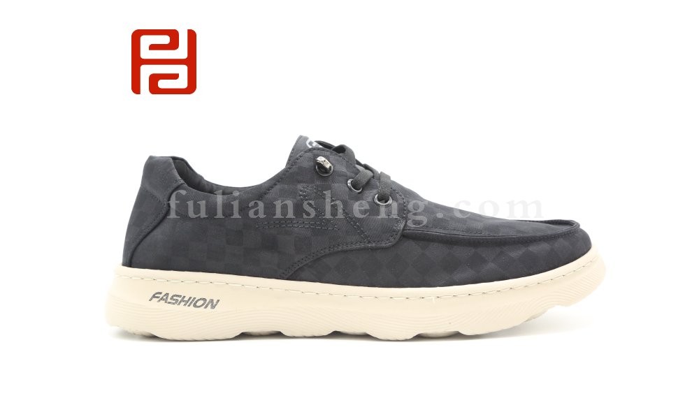 jucaikcp秋季新款舒适休闲棋盘格超轻男单鞋板鞋老北京布鞋