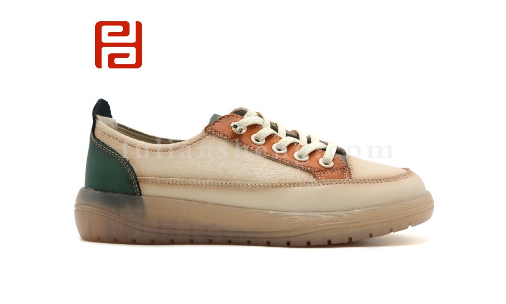 jucaikcp秋季新款女鞋单鞋舒适休闲鞋真皮面料果冻鞋底