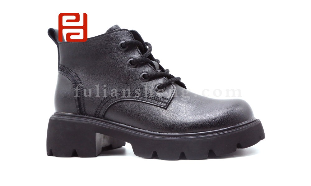 jucaikcp秋冬季新品女鞋时尚休闲高帮低跟女鞋时尚短靴