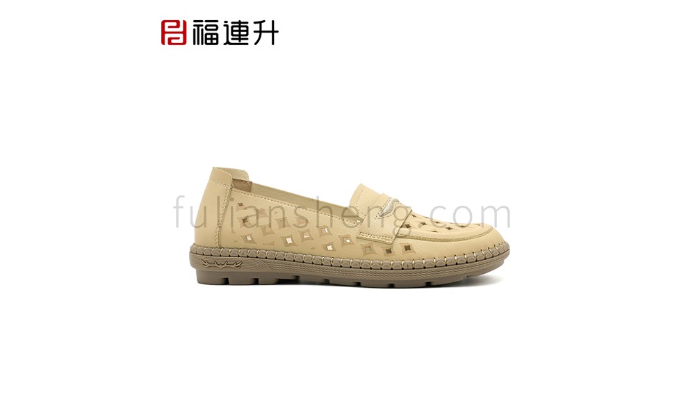 jucaikcp夏季新款休闲女鞋轻雅手缝鞋