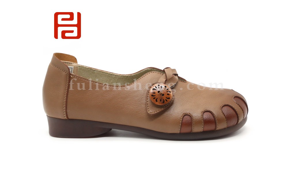 jucaikcp休闲鞋女鞋舒适软牛筋平底妈妈鞋单鞋女式复古图片