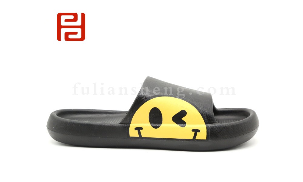 jucaikcp夏季舒适软底拖鞋男款沙滩凉拖个性情侣笑脸