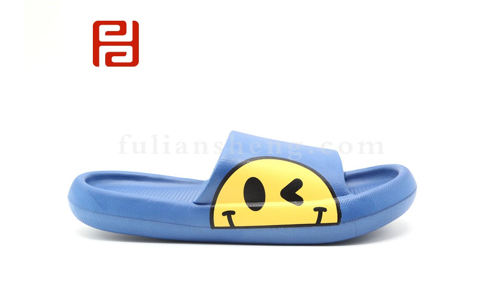 jucaikcp夏季舒适软底拖鞋男款沙滩凉拖个性情侣笑脸