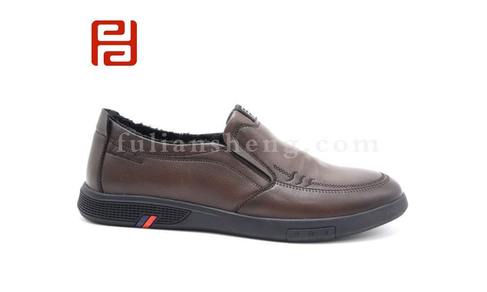 jucaikcp休闲鞋冬保暖加绒一脚蹬商务男鞋舒适合脚图片