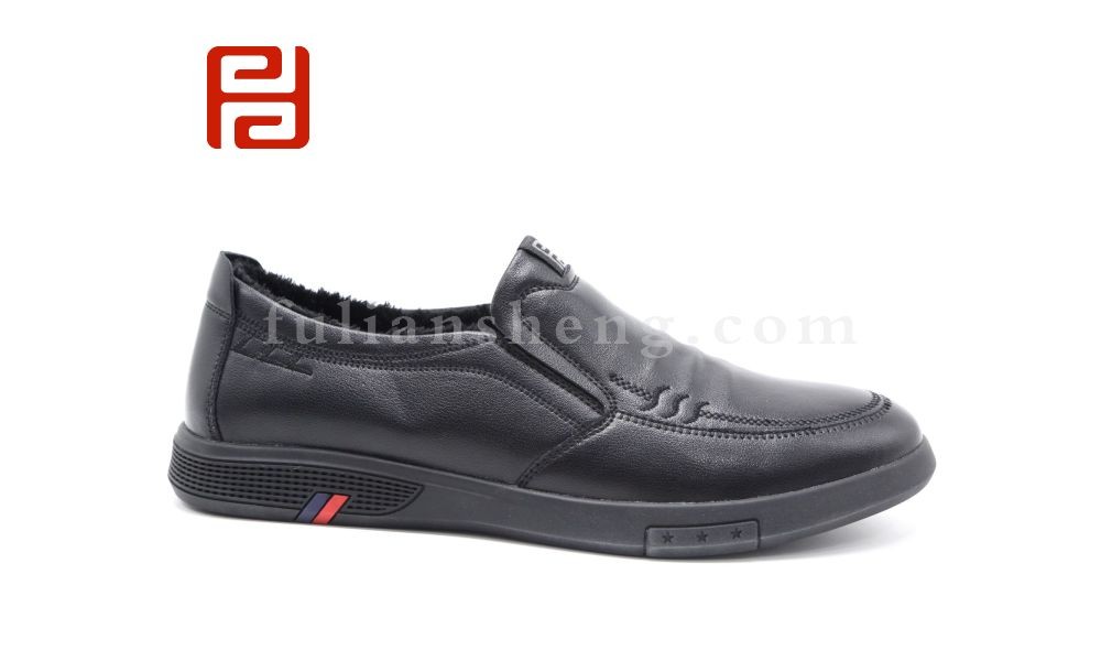 jucaikcp休闲鞋冬保暖加绒一脚蹬商务男鞋舒适合脚图片