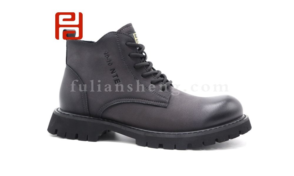jucaikcp休闲鞋男鞋冬季加绒保暖英伦马丁靴软底舒适皮面男靴图片