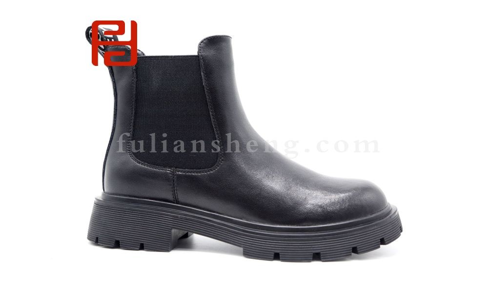 jucaikcp休闲鞋女鞋冬季英伦风厚底切尔西短靴圆头马丁靴女图片