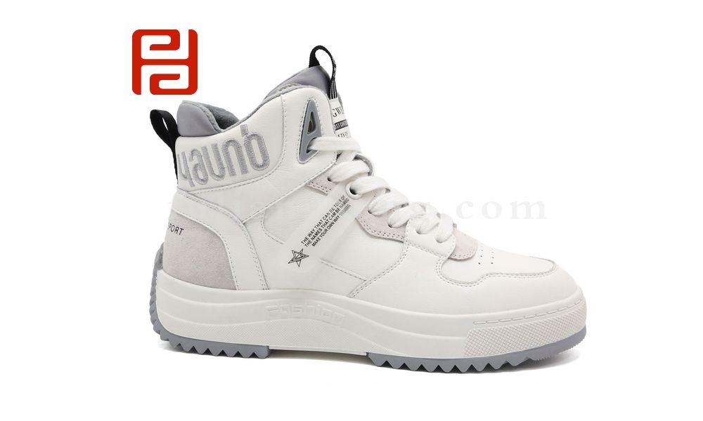 jucaikcp休闲鞋冬季女鞋休闲高帮加绒皮面时尚鞋子图片