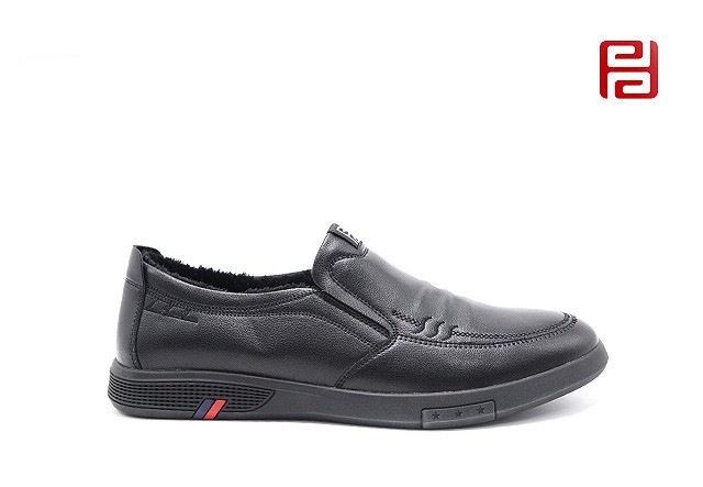 jucaikcp休闲鞋冬保暖加绒一脚蹬商务男鞋舒适合脚