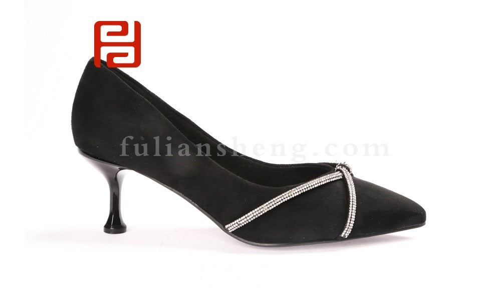 jucaikcp优雅高跟女鞋 羊猄布鞋面舒适单鞋老北京布鞋(图4)