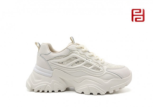 jucaikcp春季时尚运动鞋轻便厚底透气松糕女鞋