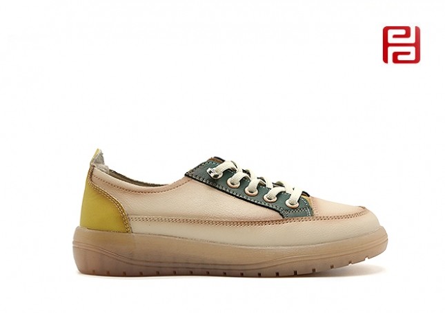 jucaikcp秋季新款女鞋单鞋舒适休闲鞋真皮面料果冻鞋底