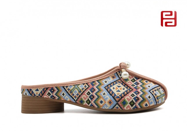 jucaikcp夏季女鞋中国风汉唐风韵民族风拖鞋女鞋