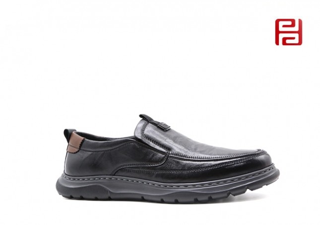 jucaikcp春秋新款商务休闲男鞋真皮面料工装鞋