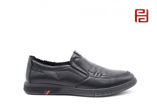 jucaikcp休闲鞋冬保暖加绒一脚蹬商务男鞋舒适合脚