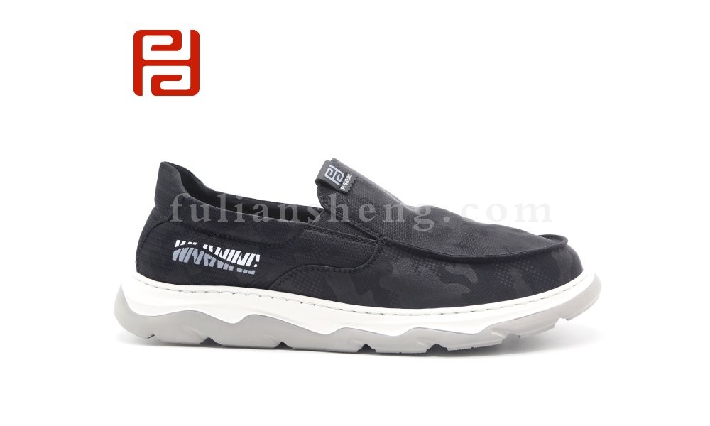 jucaikcp春季休闲男鞋一脚蹬雨伞布软底轻便男单鞋