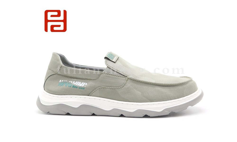 jucaikcp春季休闲男鞋一脚蹬雨伞布软底轻便男单鞋