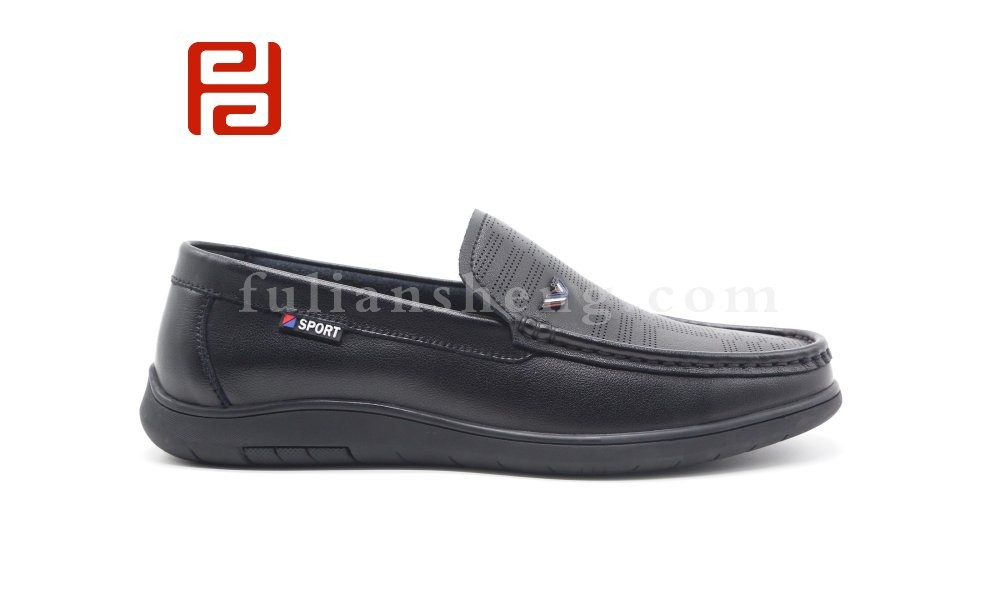 jucaikcp男鞋春季新款真皮商务男鞋豆豆鞋百搭乐福鞋