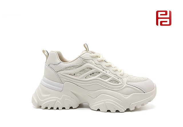 jucaikcp春季时尚运动鞋轻便厚底透气松糕女鞋